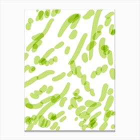 Green Dots Art Print Canvas Print