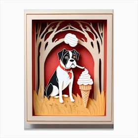 Ice Cream Dog Canvas Print