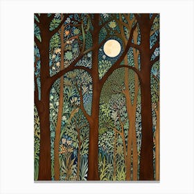 William Morris Moonlight In The Woods 15 Canvas Print