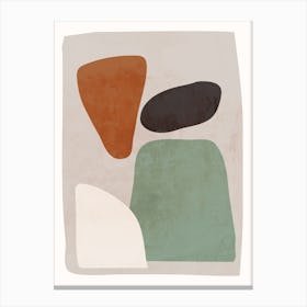 Abstract Muted Shapes Canvas Print