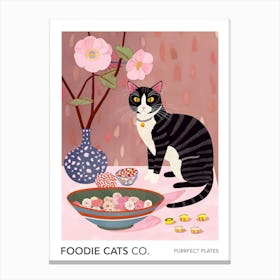 Foodie Cats Co Cat And Candy 3 Canvas Print