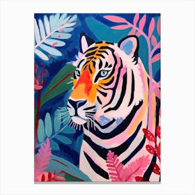 Tiger In The Jungle 2, Matisse Inspired Canvas Print