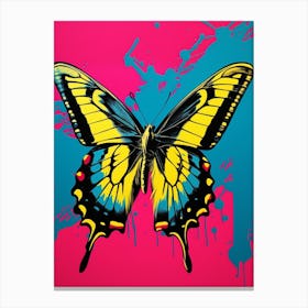 Pop Art Tiger Swallowtail Butterfly 3 Canvas Print