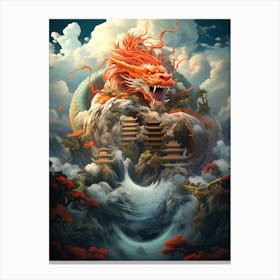 Dragon On A Mountain Canvas Print