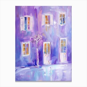 Purple House Painting Canvas Print