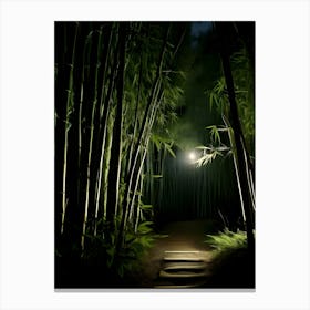 Moon And Forest Art Canvas Print