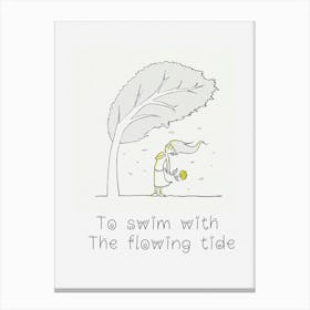 To Swim With The Flowing Tide Canvas Print