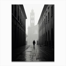 Parma, Italy,  Black And White Analogue Photography  4 Canvas Print