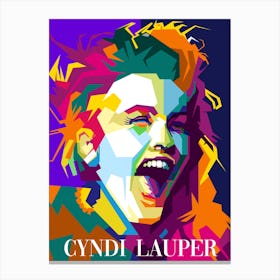 Cyndi Lauper 80s Pop Music Singer Wpap Canvas Print