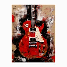 Guitar Oil Painting Canvas Print