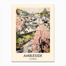 Ambleside (Cumbria) Painting 2 Travel Poster Canvas Print