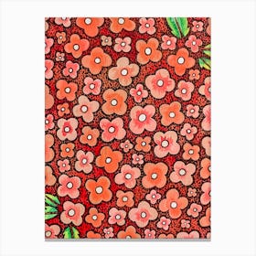 Pink Floral Patterns Canvas Print