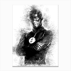 The Flash Drawing Pencil Canvas Print