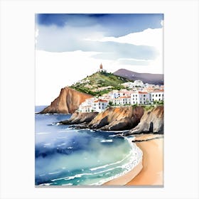 Spanish Las Teresitas Santa Cruz De Tenerife Canary Islands Travel Poster (27) Canvas Print
