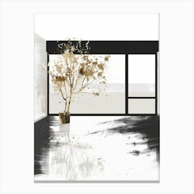 Tree In A Window Canvas Print