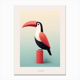 Minimalist Toucan 3 Bird Poster Canvas Print
