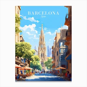 Barcelona Travel Spain Copy Canvas Print