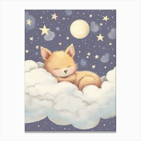 Sleeping Baby Fox 1 Canvas Print