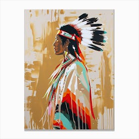 Minimalist Spirit Of The Tribes ! Native American Art Canvas Print