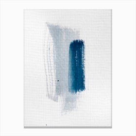 Aquarelle Meets Pencil Mint Blue Canvas Print