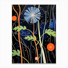 Agapanthus 2 Hilma Af Klint Inspired Flower Illustration Canvas Print