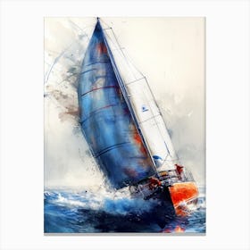 Sailboat In The Ocean sport Canvas Print