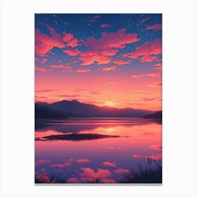 Sunset Wallpaper Canvas Print