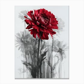 Red Chrysanthemum Canvas Print