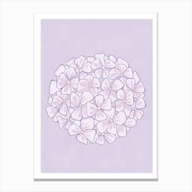 Pastel Lilac Hydrangeas Canvas Print