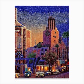Chandler, City Us  Pointillism Canvas Print