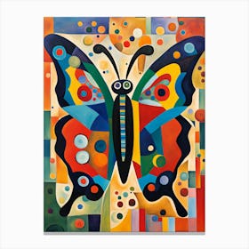Colourful Abstract Butterfly v2 Canvas Print