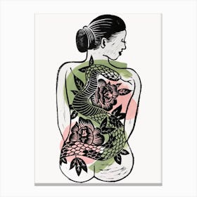 Back Tattoo Canvas Print