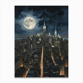 A Celestial View of the Big Apple Canvas Print