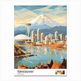 Vancouver, Canada, Geometric Illustration 2 Poster Canvas Print