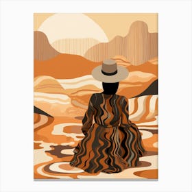 Woman In The Desert 2 Canvas Print