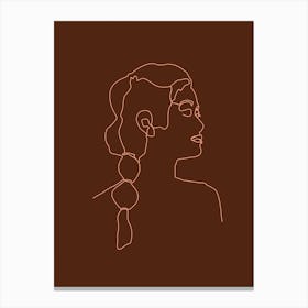 Effervescent Minimal Line Portrait Canvas Print