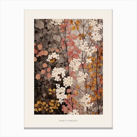 Flower Illustration Babys Breath 3 Poster Canvas Print