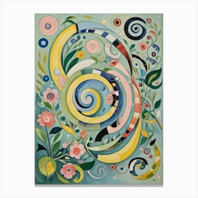 Colourful Pastel Swirls Canvas Print