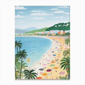 Patong Beach, Phuket, Thailand, Matisse And Rousseau Style 1 Canvas Print