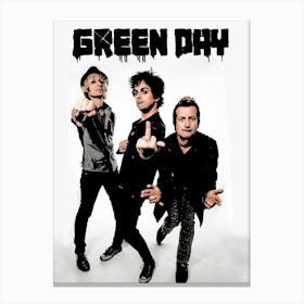 Green Day band music 3 Canvas Print