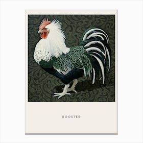 Ohara Koson Inspired Bird Painting Rooster 3 Poster Canvas Print