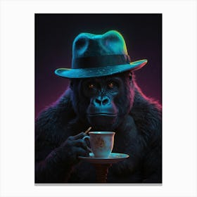 Gorilla In A Hat 1 Canvas Print