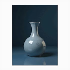 A Classic Vase Plain Ethnic Accents Dark Blue Background Realistic Vertical 46 X2f4 57t4 Canvas Print