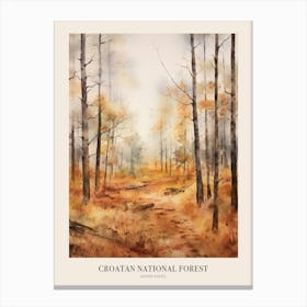 Autumn Forest Landscape Croatan National Forest 1 Poster Canvas Print