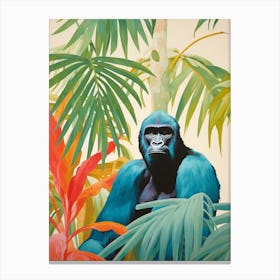 Gorilla 1 Tropical Animal Portrait Canvas Print