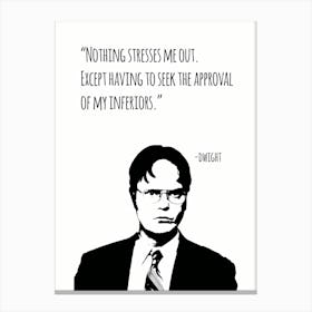 Dwight Schrute Quotes 2 Canvas Print