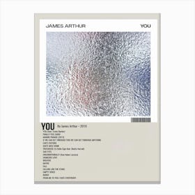 YOU By James Arthur. 2019 Poster Canvas Print