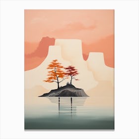 Island Abstract Minimalist 7 Canvas Print