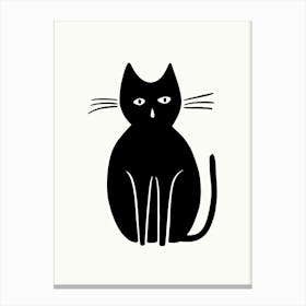 Cat Line Drawing Sketch 1 Canvas Print