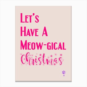 Let'S Have A Meow-Gial Christmas Canvas Print